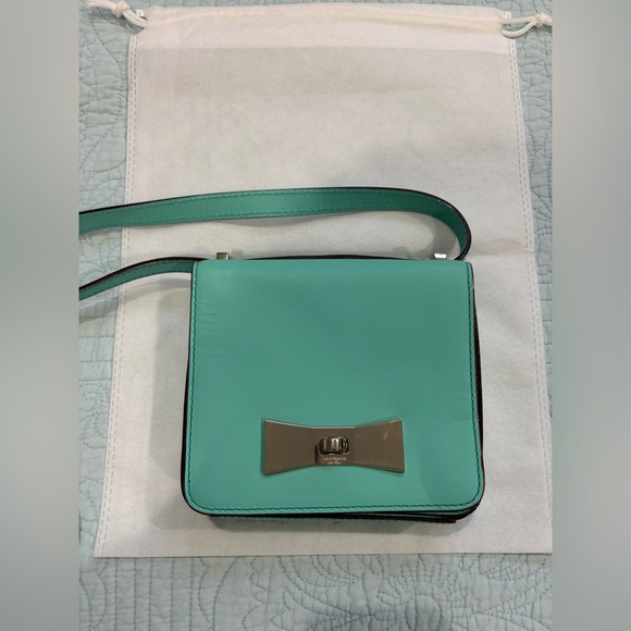EUC Kate Spade Turquoise Leather Crossbody with Dust Bag $295 - Small/Medium - Picture 2 of 15